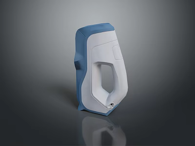 Handheld Medical Device With Blue And White Ergonomic Design For Healthcare Use 3d model