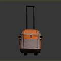 Trendy Orange And Pink Trolley Travel Bag With Rolling Handle For Fashionable Travelers