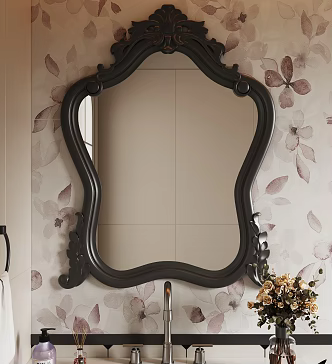 French Bathroom Mirror Decorative Mirror Cosmetic Mirror 3d model