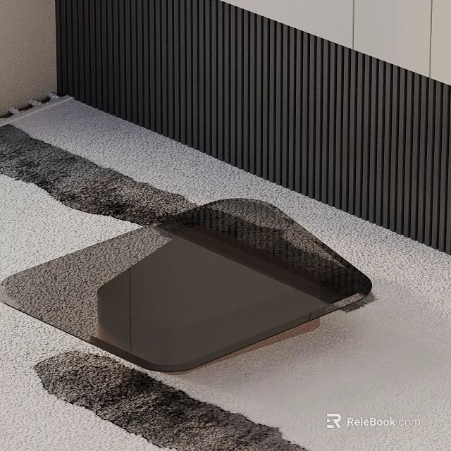 Modern Sofa And Coffee Table Set With Geometric Glass Top And Sleek Metal Frame 3d model 