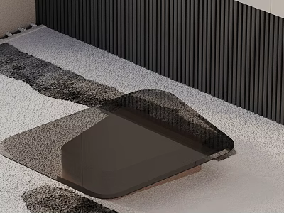 Modern Sofa And Coffee Table Set With Geometric Glass Top And Sleek Metal Frame 3d model