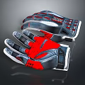 Car Driving Gloves Featuring Gray Red Design XXR Logo And Breathable Details