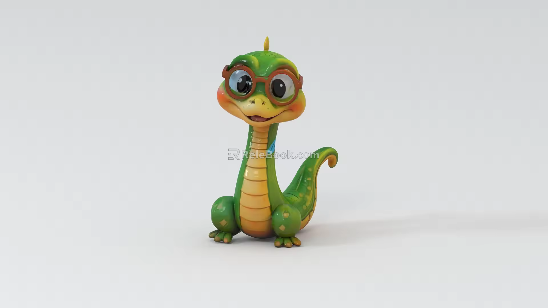 Snake cartoon character snake 3d model