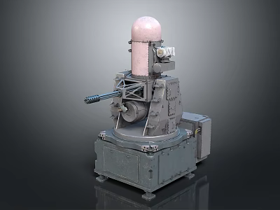 Military Weapon With Heavy Duty Metal Structure And Cannon Like Barrel 3d model
