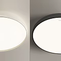 Modern Round LED Ceiling Light With White And Black Frame For Indoor Lighting 3d model
