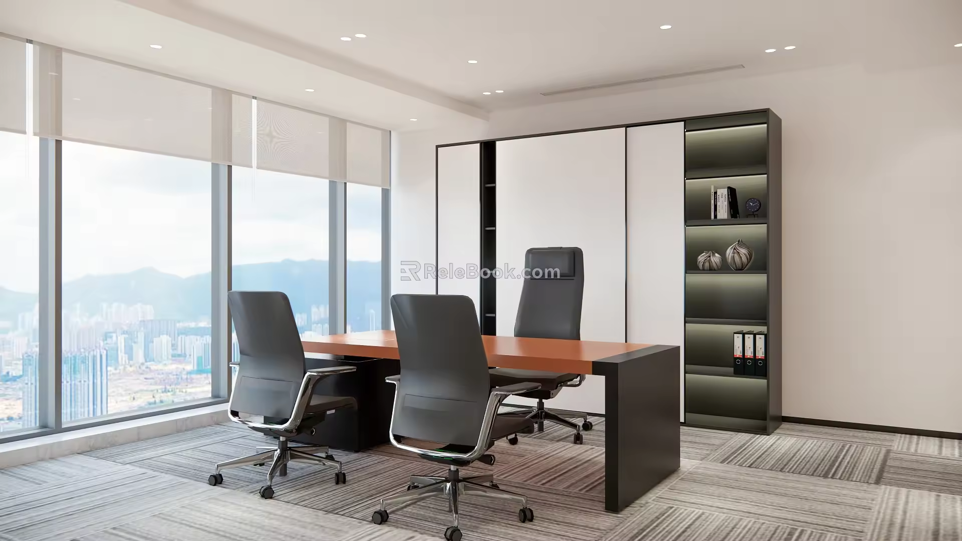modern office state-owned enterprise manager office 3d model