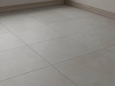Light Gray Floor Tiles In Modern Interior With Smooth Surface And Clean Joints 3d model