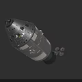Space Exploration Capsule With Solar Panel Structure And Technical Details In Cosmic Mission