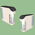 Modern Household Water Dispensers With Transparent Tank And Glass Cup Design