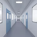 Modern corridor Corridor Detection Experimental Area 3d model