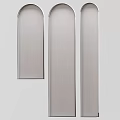 Stylish Modern Mirrors Featuring Rectangular Arched Shapes And Gold Copper Black Gray Frames 3d model