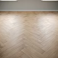 Herringbone Oak Wooden Flooring With Natural Tone Smooth Surface And Warm Lighting