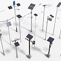 Outdoor Lights With Solar Panels Modern Design For Gardens And Streets