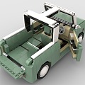 LEGO toy building blocks small car KCAR cartoon convertible 3d model