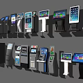 Bank Modern Self Service Terminals And Digital Devices For Customer Convenience