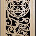 Ornamental Room Dividers With Intricate Filigree Patterns In Golden Silver And Black