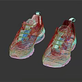 Modern Stylish Sneakers with Light Beige Upper Blue Laces Air Cushion Sole and Colorful Accents