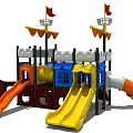 Modern Slide Pirate Ship Slide 3d model