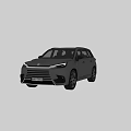 Silver SUV Car With Front Grille Design And Side Profile Exterior Features