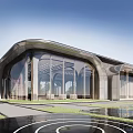 A sales office style 3d model
