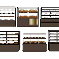 Modern Display Cabinet Bread Rack Bread Cabinet Dessert Cabinet Cake Display Cabinet Display Rack 3d model