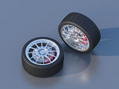 wheel hub motorcycle wheel tire 3d model