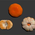 Fresh Citrus Fruits with Whole Peeled and Textured Skin Varieties on Dark Background