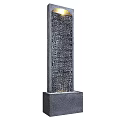 Outdoor Garden Water Wall Features With Flowing Water And Illuminated Design