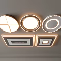 Modern Design Ceiling Lights with Various Shapes and Warm Illumination Effects 3d model