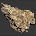 Natural Rock Specimen Featuring Rough Surface And White Brown Texture On Black