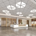 Hospital Outpatient Clinic Lobby With Modern Design And Reception Desk