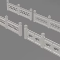 White Carved Decorative Railings With Intricate Patterns For Traditional Architecture