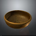Handcrafted Brown Ceramic Bowl with Textured Surface for Daily Living Use