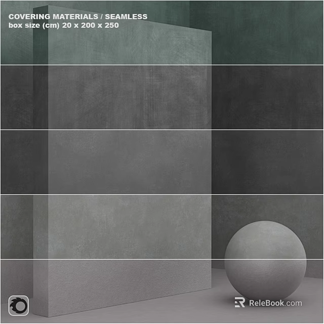 Modern Geometric Components With Gray Green Blocks Lines And Textured Sphere 3d model 