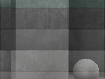 Modern Geometric Components With Gray Green Blocks Lines And Textured Sphere 3d model