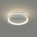 Modern Square And Round Ceiling Light With Decorative Dots And White Lighting 3d model