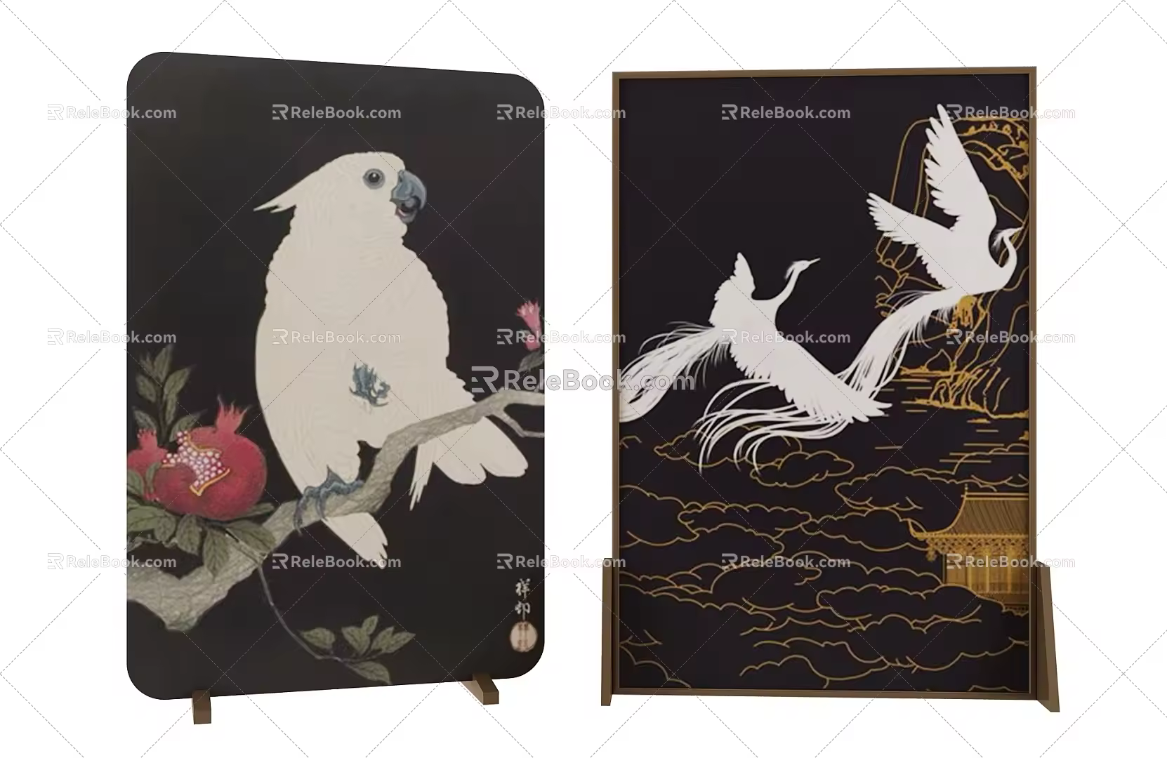 new chinese style screen 3d model