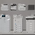 Different Types Of Modern Office Appliances Including Multifunction Printers Copiers And Scanners