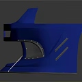 Blue Car Front Bumper With Stylish Design And Aerodynamic Features
