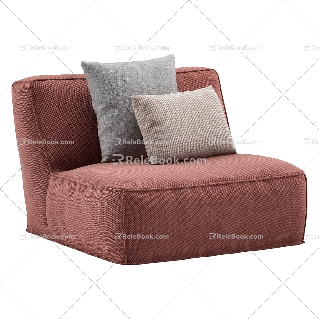 Lazy Sofa Casual Sofa Single Sofa 3d model