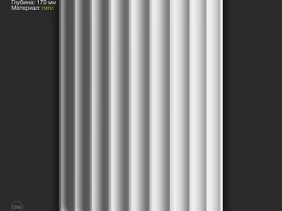 Modern Wall Surface Design With Striped Patterns And Gray White Tones 3d model