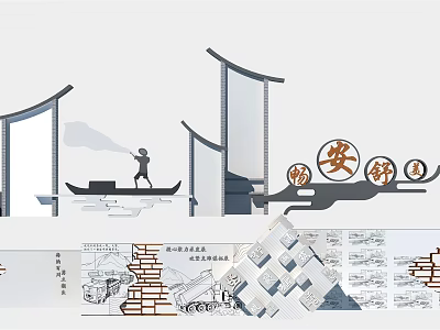 New Chinese Signs 3d model