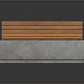 Stylish Outdoor Furniture Bench With Wooden Slats And Concrete Base Design