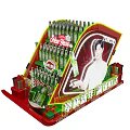 Tsingtao Beer New Year Display Stack With Fresh All Around Cheers And Beer Bottles