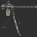 PBR Next Generation Small Machine Gun Gatling Machine Gun Machine Gun Military Weapon Rotating Machine Gun Mini Gatling Electronic Machine Gun 3d model