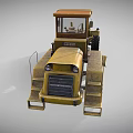 Yellow Heavy Duty Grader Construction Equipment With Large Blade And Wheels