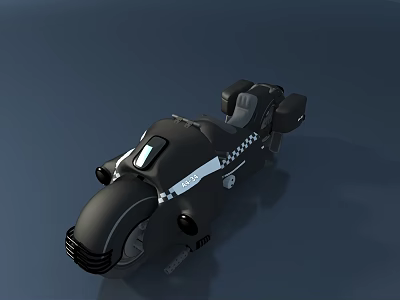 Black Motorcycle Featuring Modern Futuristic Design Streamlined Body And Single Seat 3d model