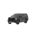 Black GMC Yukon Denali SUV Exterior Design With Sleek Styling And Black Wheels