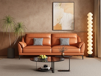 Modern double sofa 3d model