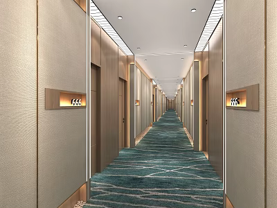Modern Away Hotel Away 3d model
